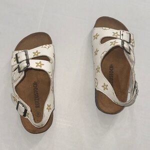 Kids White and Brown Sandals faux leathers sandals Birkenstocks style